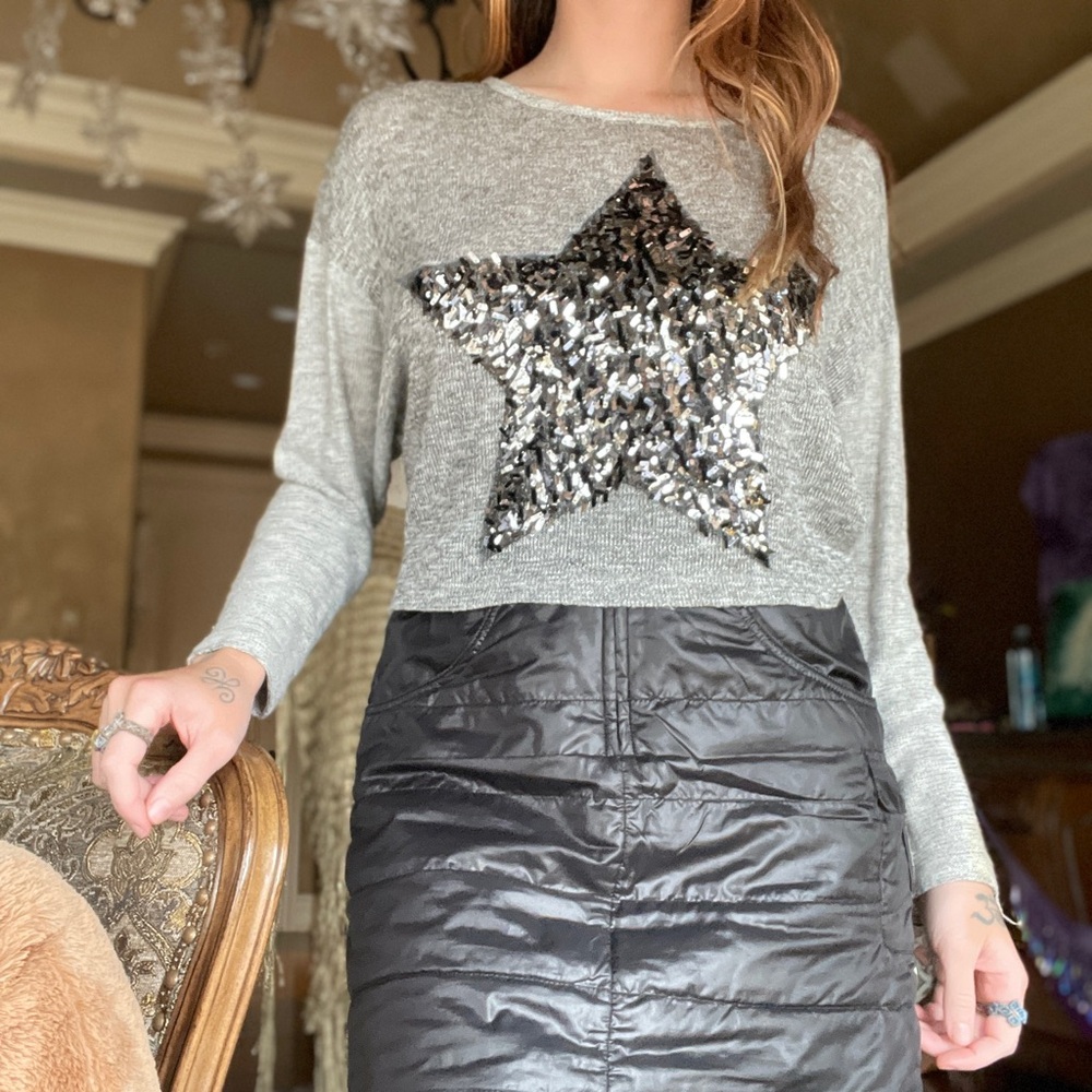 Metallic Silver Blouse
